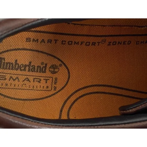 Timberland 9.5M Waterproof Leather Oxfords Smart Comfort Brown 8188 Shoes Mens