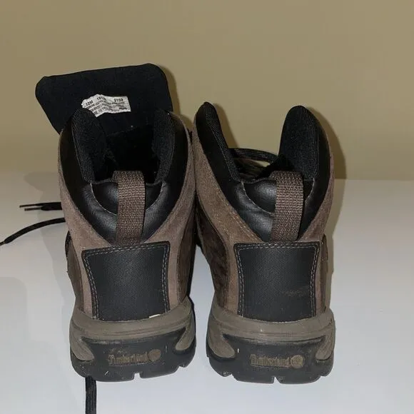 Timberland Flume Men's Boots Dark Brown Leather 18128 Waterproof Hiking Shoes 12
