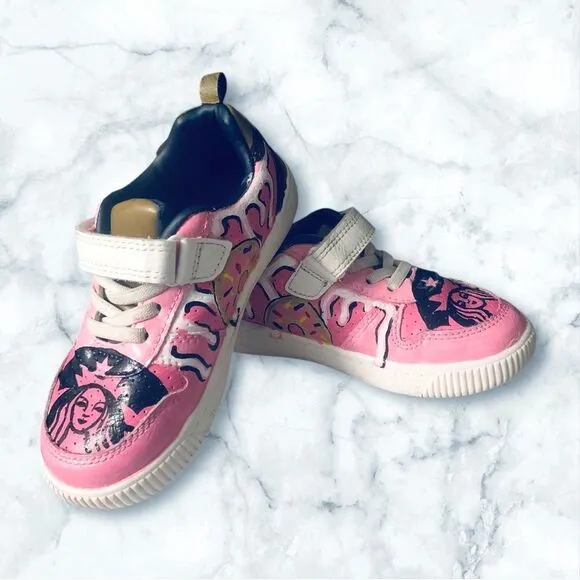 Toddler 9M Starbucks Hand Painted Carters shoes