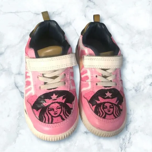 Toddler 9M Starbucks Hand Painted Carters shoes