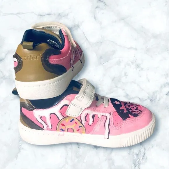 Toddler 9M Starbucks Hand Painted Carters shoes