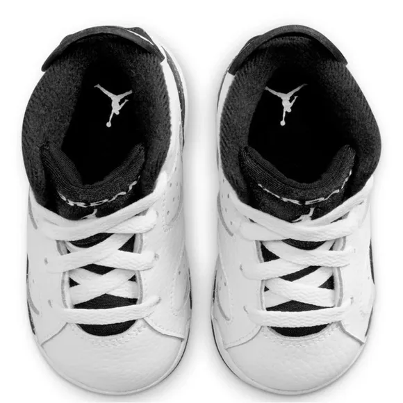 TODDLER BOYS JORDAN BRAND WHITE AIR JORDAN 6 RETRO ATHLETIC SNEAKERS  SIZE 7C