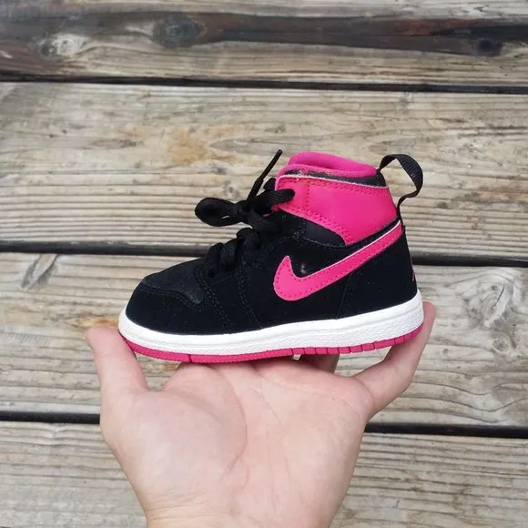 Toddler TD Nike Air Jordan 1 High Vivid Pink Shoes Sneakers
