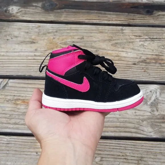 Toddler TD Nike Air Jordan 1 High Vivid Pink Shoes Sneakers