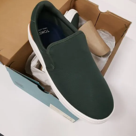 TOMS Green Men's Deep Forest TRVL LITE Slip on Shoes - Size 7