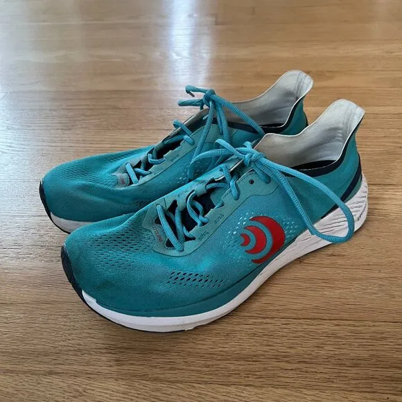 Topo Athletic Men's Cyclone Running Shoes Cyan/Red Men's Size 10