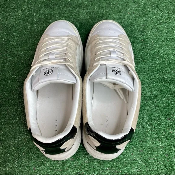 Tory Burch Ladybug Sneaker White Leather Shoes Low Top Womens Size 10.5