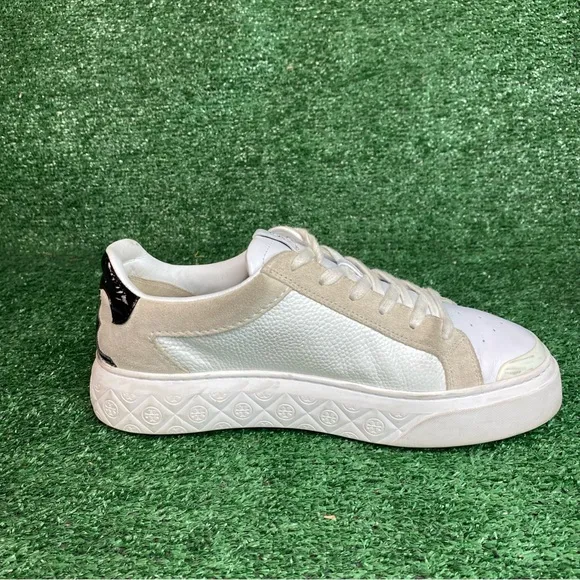 Tory Burch Ladybug Sneaker White Leather Shoes Low Top Womens Size 10.5