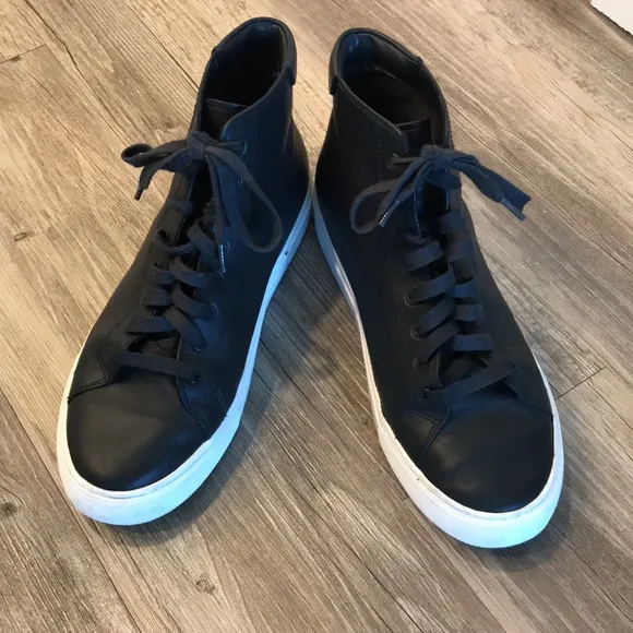 Tory Burch Leather High Top Sneakers Size 9