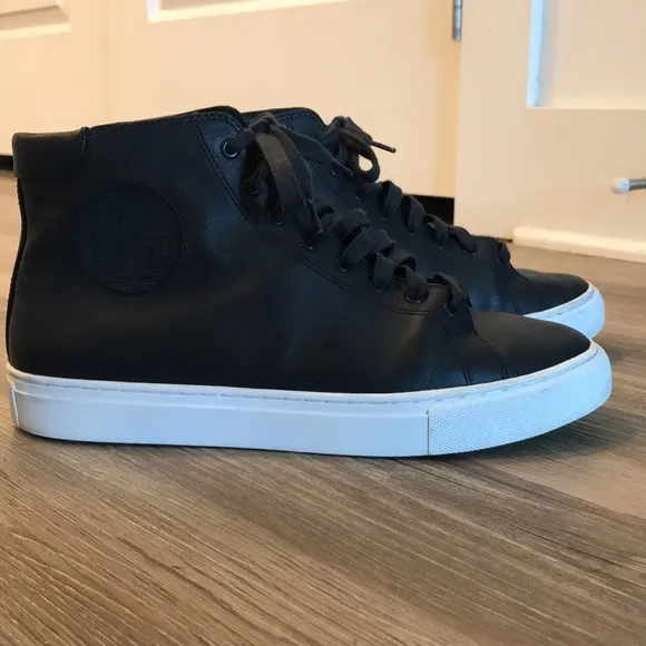 Tory Burch Leather High Top Sneakers Size 9