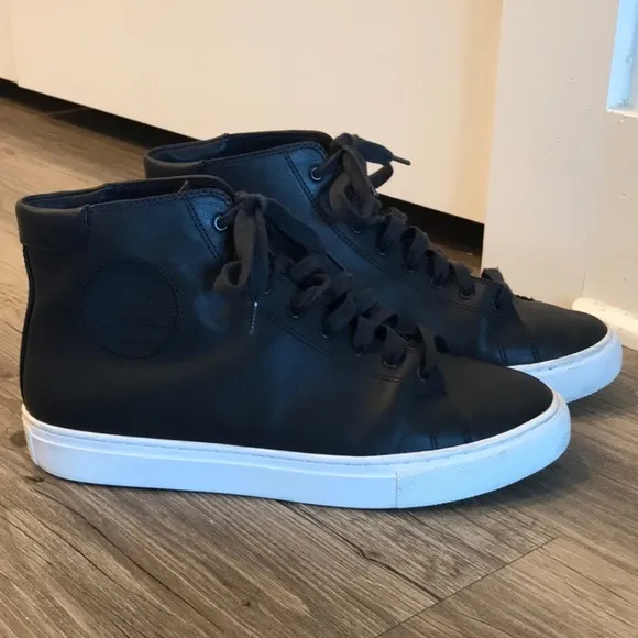 Tory Burch Leather High Top Sneakers Size 9