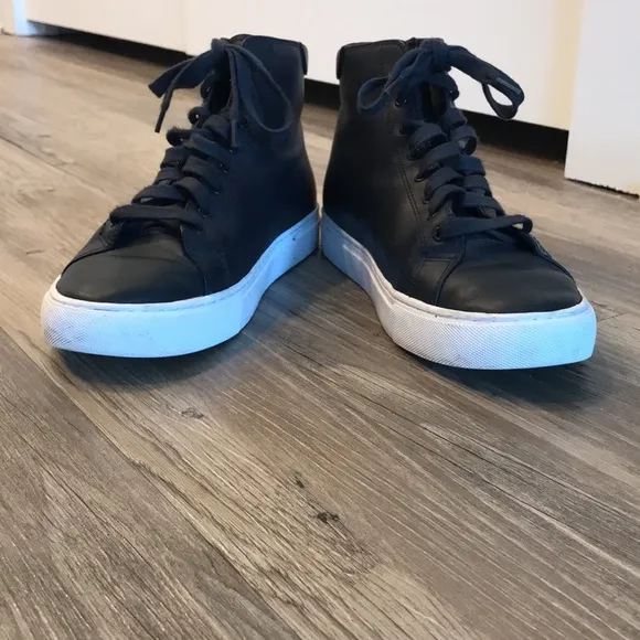Tory Burch Leather High Top Sneakers Size 9