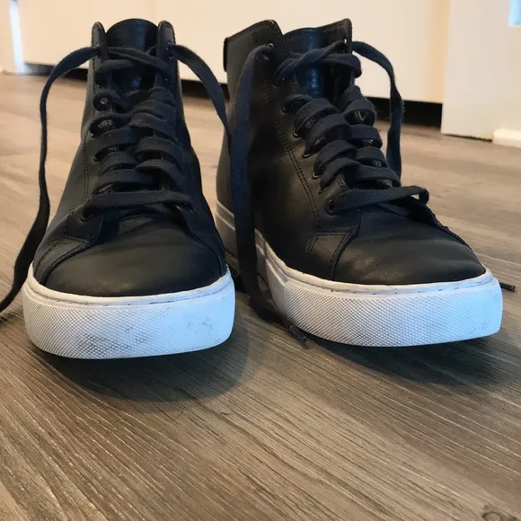 Tory Burch Leather High Top Sneakers Size 9