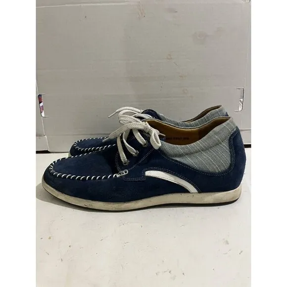 TOTO height increase  Men’s Size 10 Blue Suede comfort casual shoes