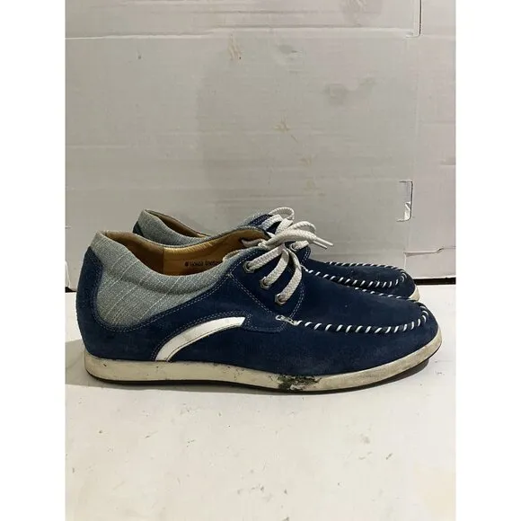 TOTO height increase  Men’s Size 10 Blue Suede comfort casual shoes