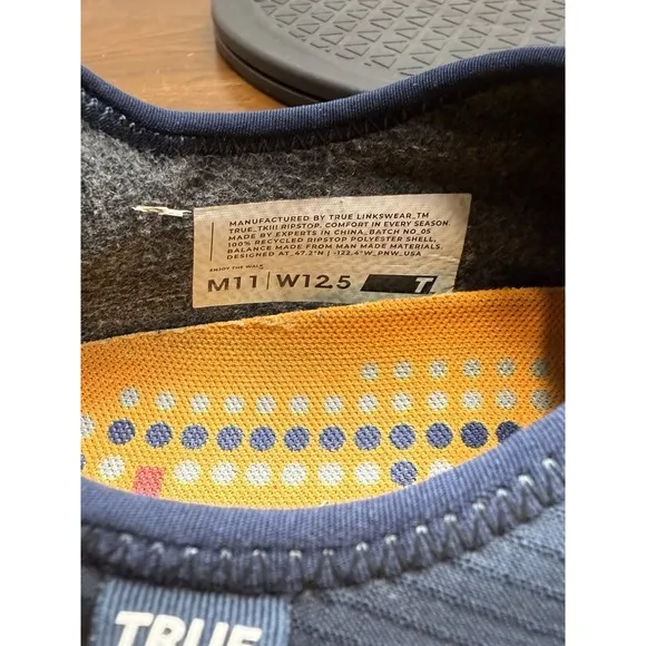 TRUE Link-swear Sz 11 All Day RipStop Blue Spikeless Golf Shoes Different Insole