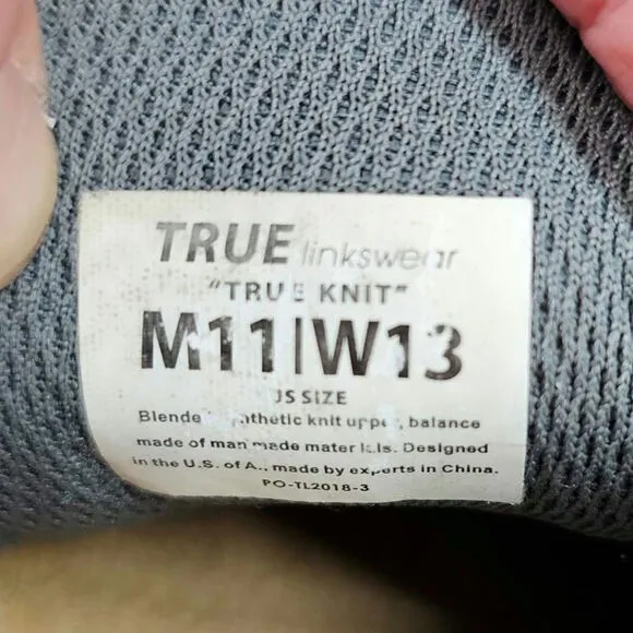 True Linkswear All Day Knit II Golf Shoes Mens 11 Womens 13 Cobblestone Tan
