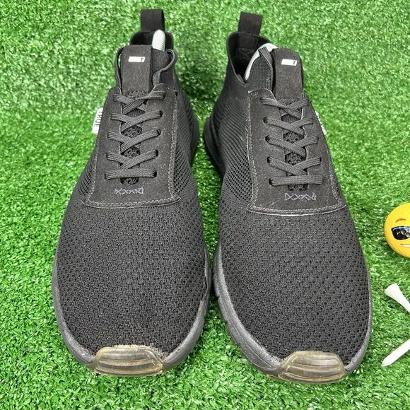 TRUE Linkswear All Day Knit II Men's 10.5 Women 12.5 Spikeless Golf Shoes Black