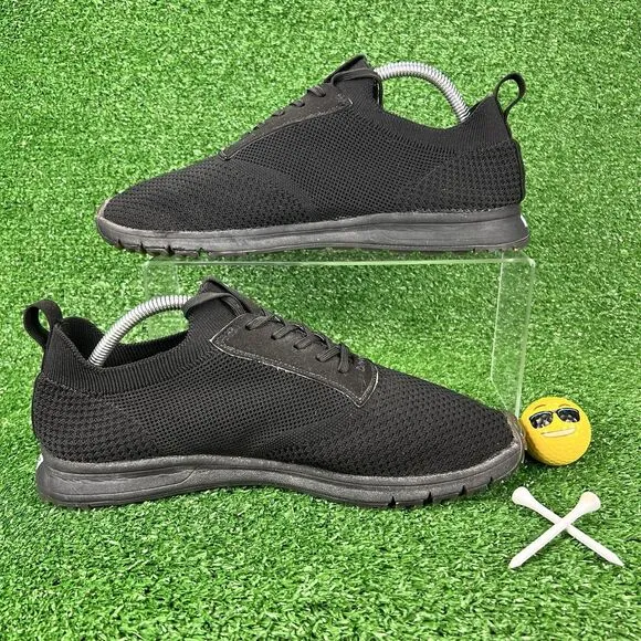 TRUE Linkswear All Day Knit II Men's 10.5 Women 12.5 Spikeless Golf Shoes Black