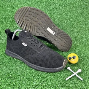 TRUE Linkswear All Day Knit II Men's 10.5 Women 12.5 Spikeless Golf Shoes Black