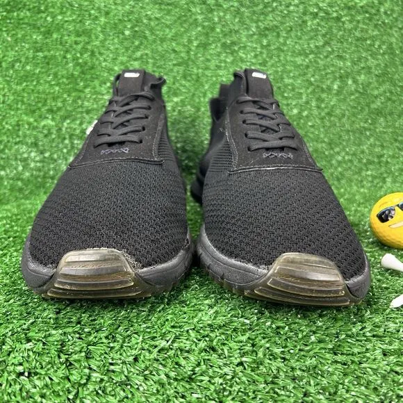 TRUE Linkswear All Day Knit II Men's 10.5 Women 12.5 Spikeless Golf Shoes Black