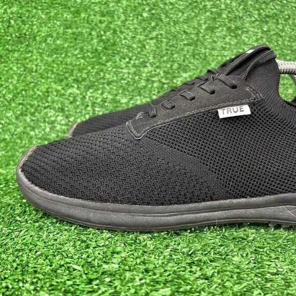 TRUE Linkswear All Day Knit II Men's 10.5 Women 12.5 Spikeless Golf Shoes Black