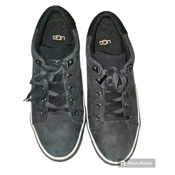 UGG‎ Brock WP Men's Black waterproof Leather Suede Sneaker Shoes Size US 9