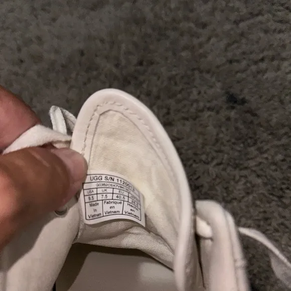 UGG White and Brown Sneakers with Animal Print