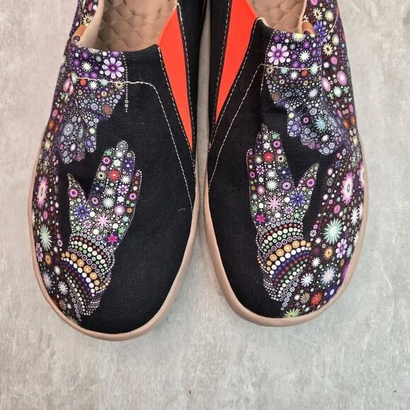 UIN Slip On Comfort Shoes Mens 12 Artsy Canvas Lightweight Casual Travel Sneaker