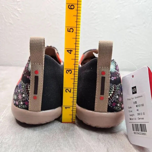 UIN Slip On Comfort Shoes Mens 12 Artsy Canvas Lightweight Casual Travel Sneaker