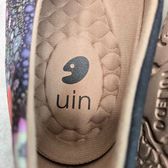 UIN Slip On Comfort Shoes Mens 12 Artsy Canvas Lightweight Casual Travel Sneaker
