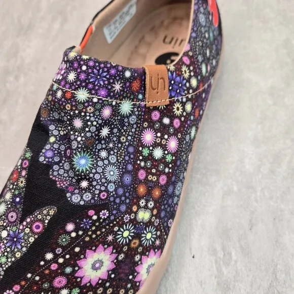 UIN Slip On Comfort Shoes Mens 12 Artsy Canvas Lightweight Casual Travel Sneaker