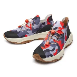 UIN Women's Walking Travel Shoes  Comfort Hiking Sneaker(LAYER-RED GREY)