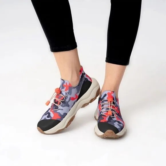 UIN Women's Walking Travel Shoes  Comfort Hiking Sneaker(LAYER-RED GREY)