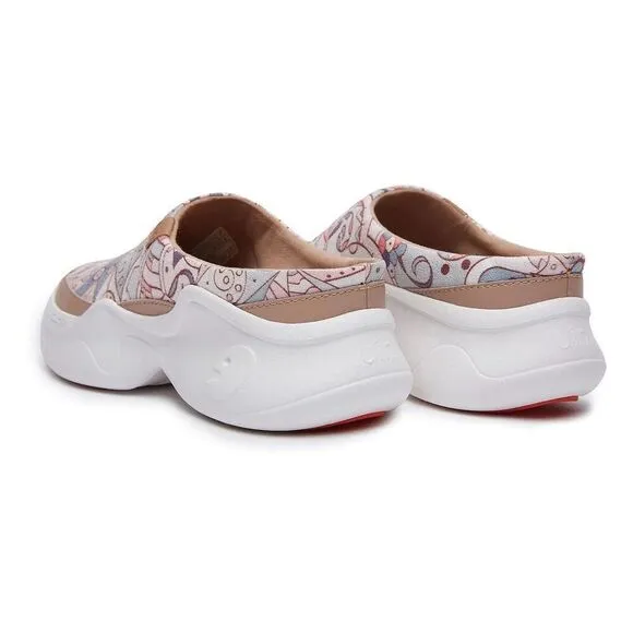 UIN Women's Mules Comfort Chunky Shoes Casual Slippers (spring-gray)New No Box
