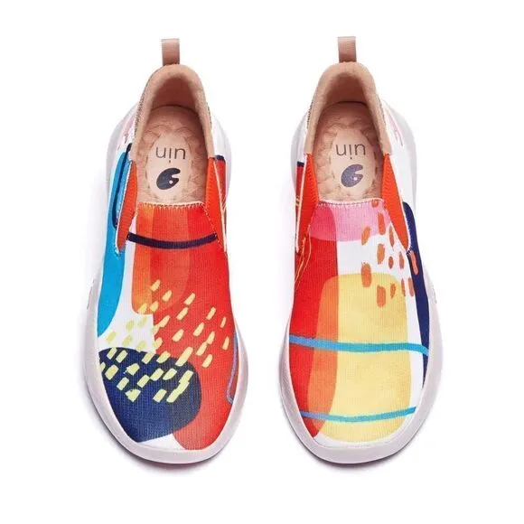 UIN Women's Sneakers Lightweight Walking Comfy Shoes(Watermelon Season Mijas II)