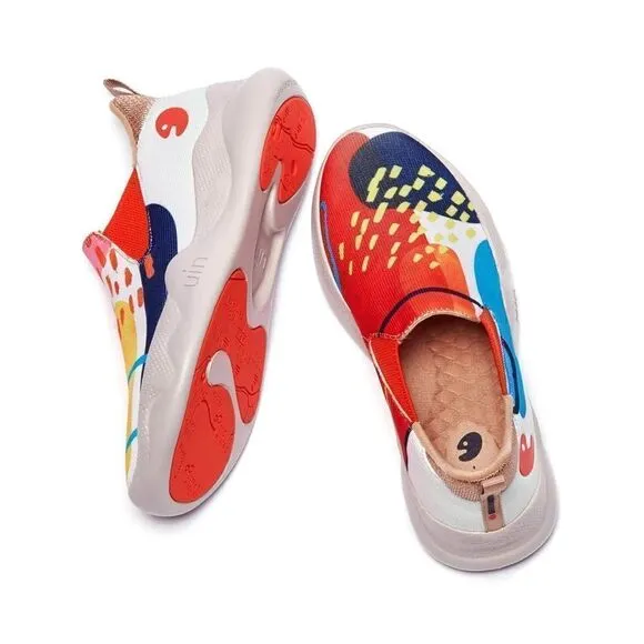 UIN Women's Sneakers Lightweight Walking Comfy Shoes(Watermelon Season Mijas II)