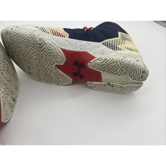 Under Armour Curry 2.5 USA Basketball Shoes Sneaker Men’s Size 11 White Blue Red