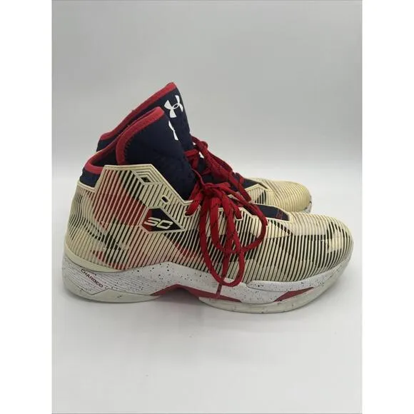 Under Armour Curry 2.5 USA Basketball Shoes Sneaker Men’s Size 11 White Blue Red