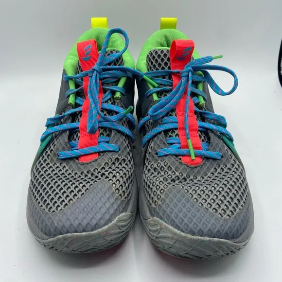Under Armour Gray and Green Athletic Shoes with Mid-Top Support