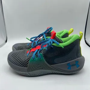 Under Armour Gray and Green Athletic Shoes with Mid-Top Support