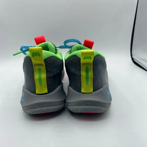 Under Armour Gray and Green Athletic Shoes with Mid-Top Support