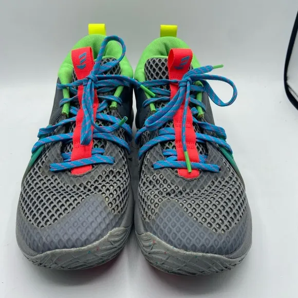 Under Armour Gray and Green Athletic Shoes with Mid-Top Support