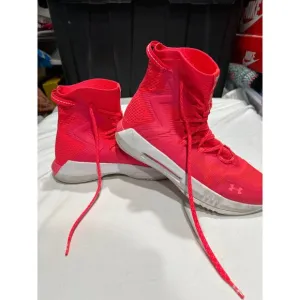 Under Armour High Top Women's Athletic Shoes Size 9.5 Bright Pink Sneakers Lace