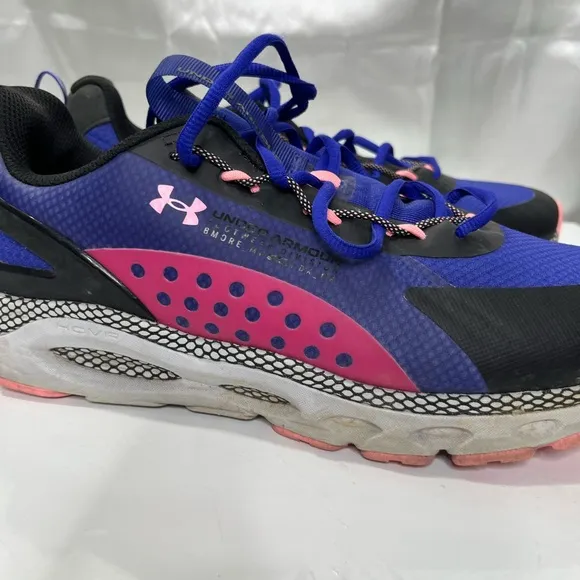 Under Armour HOVR Infinite Summi Athletic Shoes Blue and Pink Performance Design