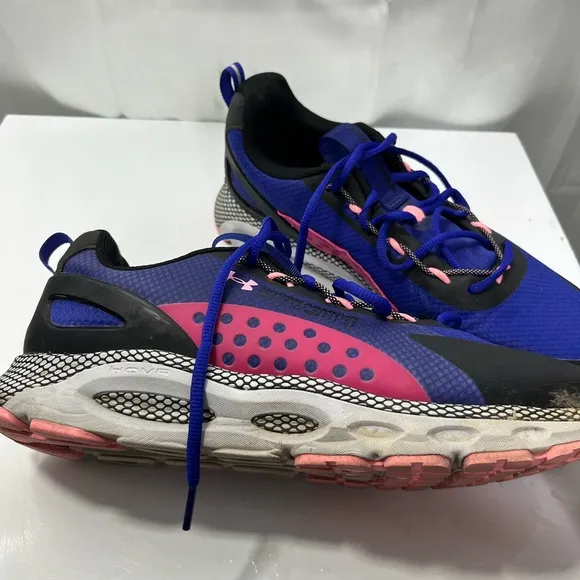 Under Armour HOVR Infinite Summi Athletic Shoes Blue and Pink Performance Design