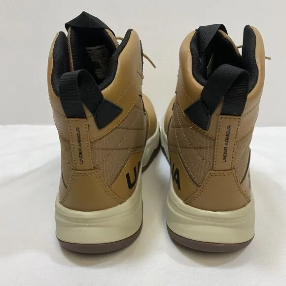 Under Armour Leather High Top Tactical Boots Men's 8 Lite Brown Stellar G2 6&quot;
