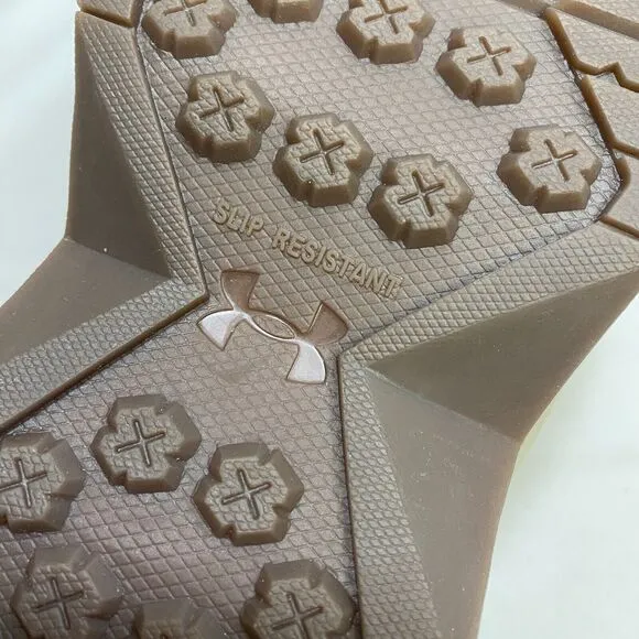 Under Armour Leather High Top Tactical Boots Men's 8 Lite Brown Stellar G2 6&quot;