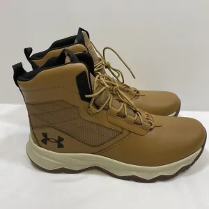 Under Armour Leather High Top Tactical Boots Men's 8 Lite Brown Stellar G2 6&quot;