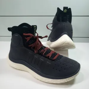 Under Armour UA Curry 4 FloTro Glow Jet Grey 3024861-101 Suede Basketball Shoes